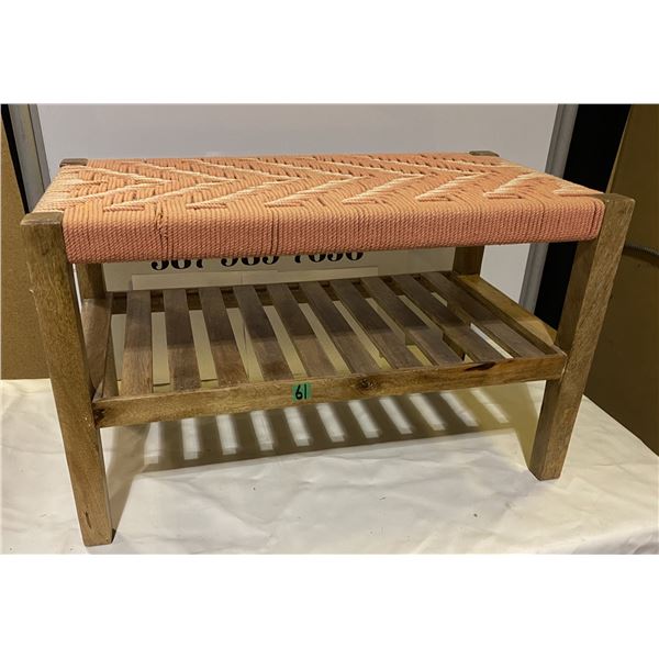Stool/Shelf with weaved top