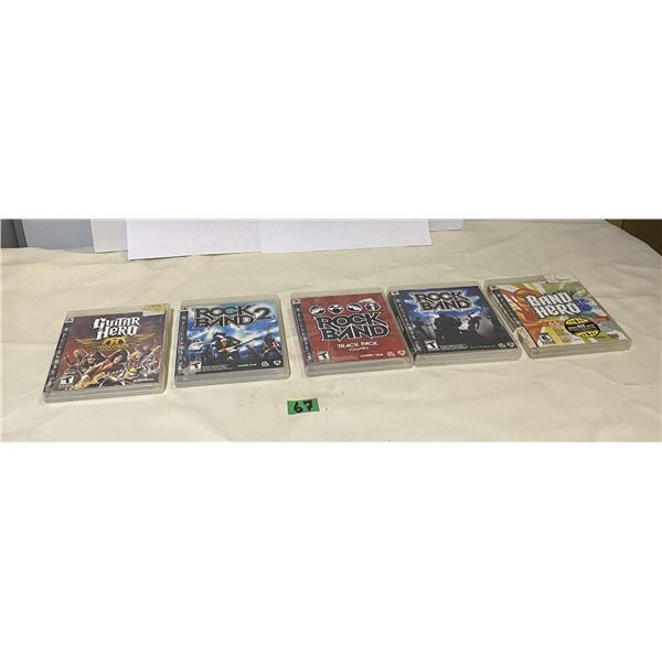 4 PlayStation 4 games, Rockband and Guitar Hero