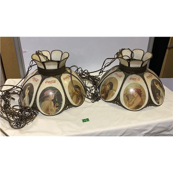 2 Coca-Cola brand ceiling lights