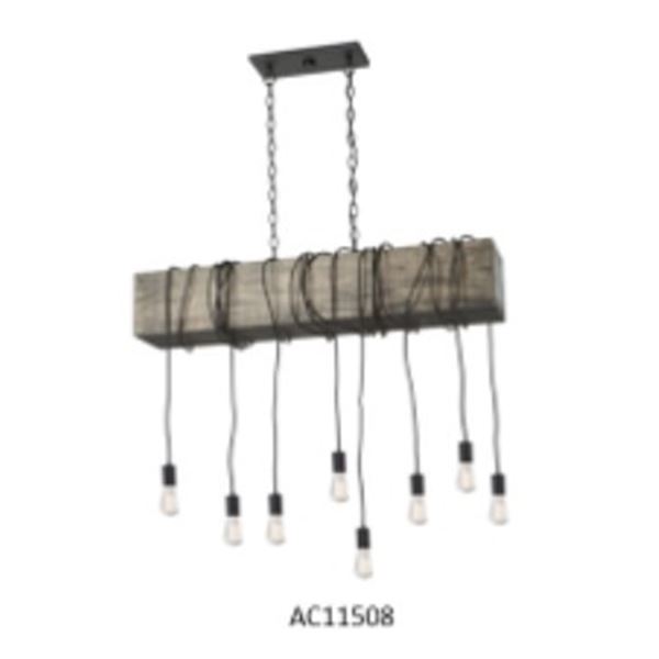 Artcraft Lighting - Eight Light Island Pendant from Farmhouse Collection in Black Finish