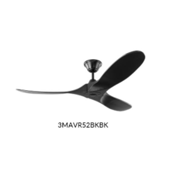 Generation Lighting - Maverick II 52 in. Integrated LED Indoor/Outdoor Matte Black Ceiling Fan with 