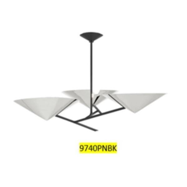 Hudson Valley - Equilibrium Contemporary Polished Nickel / Black Mini Chandelier Lighting