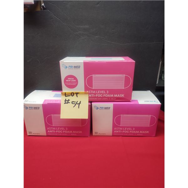 Pri-Med Anti-Fog Foam Masks Lot 1