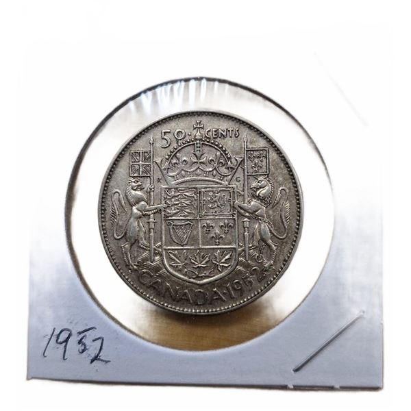 1952 Canada 50 Cents Silver Coin