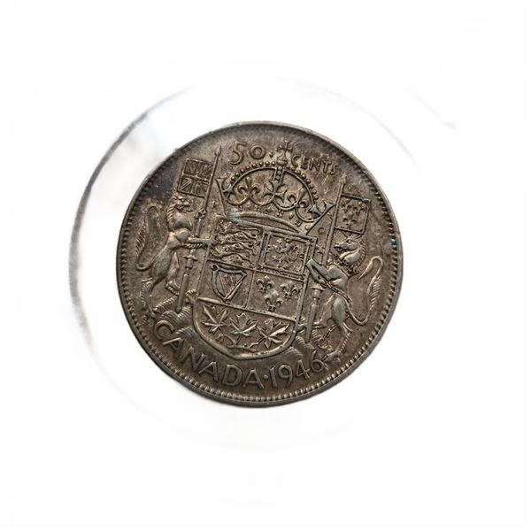 1946 Canada 50 Cents Silver Coin
