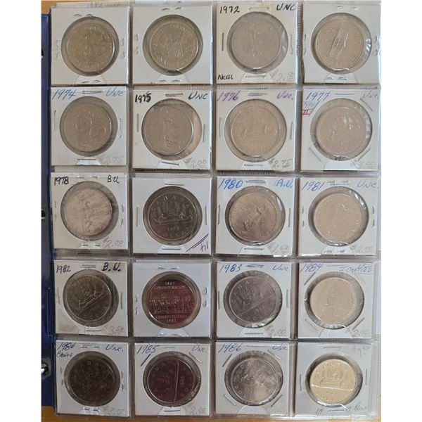 25 Canadian Dollar Coins