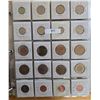 Image 2 : Binder page with 20 assorted world coins