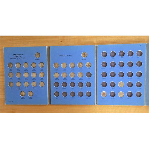 Canadian Dimes Collection 1937-1996