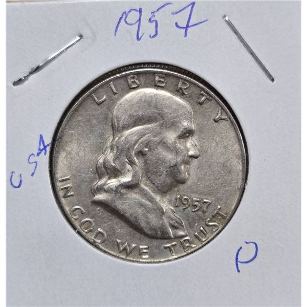 1957 Franklin Half Dollar D