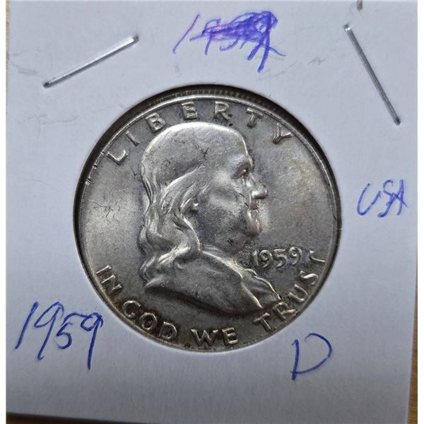 1959-D Franklin Half Dollar