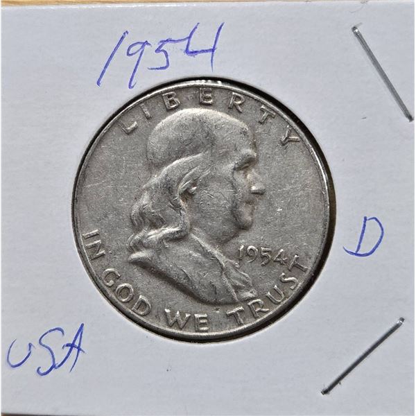 1954-D Franklin Half Dollar USA