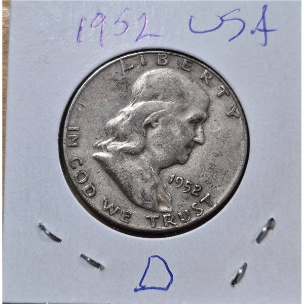 1952-D Franklin Half Dollar