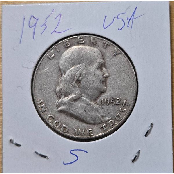 1952 Franklin Half Dollar, USA