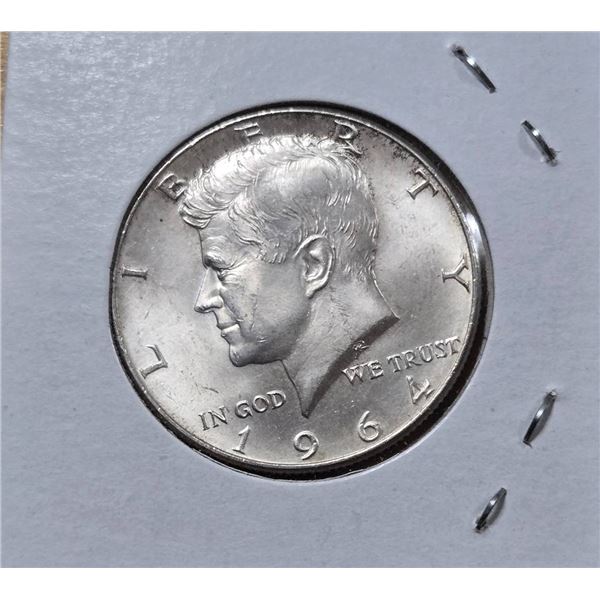 1964-D Kennedy Half Dollar, 90% Silver