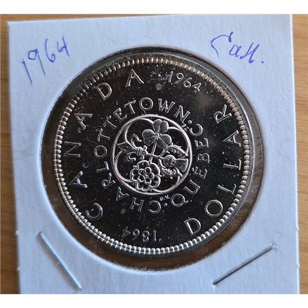 1964 Canada Charlottetown Quebec Silver $1