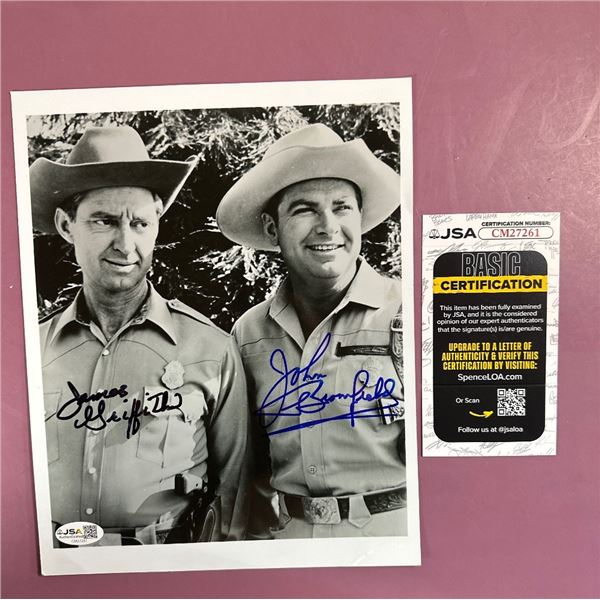 John Bromfield & James Griffith Signed 8 x 10 JSA COA