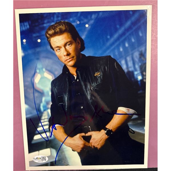 Jean-Claude Van Damme Signed Timecop 8x10 Photo Autograph JSA Certified
