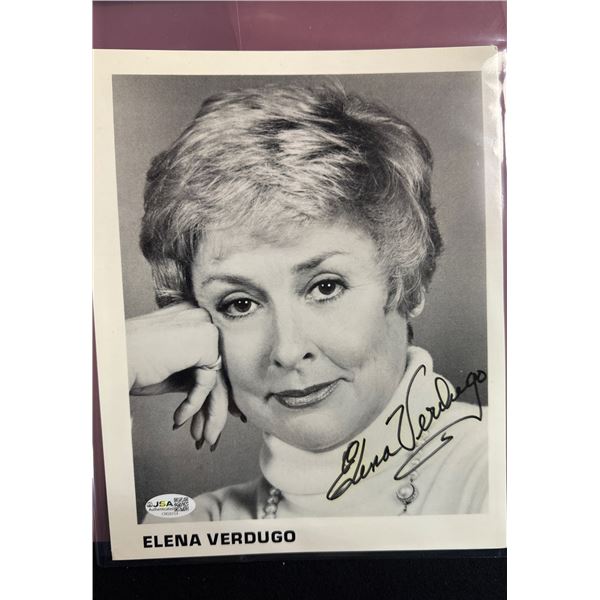 Elena Verdugo Signed B&W 8x10 Photograph Autograph JSA Certified CM26154