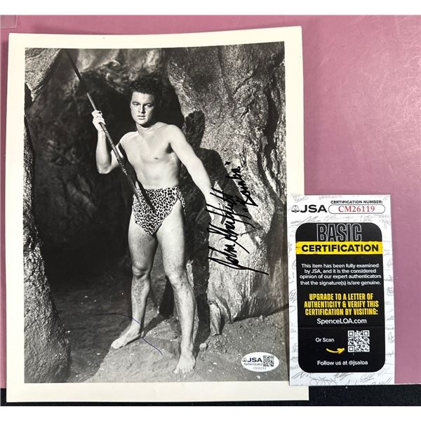 John Sheffield Signed Autograph B&W Photo as Bomba the Jungle Boy JSA COA