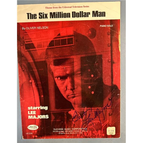 Lee Majors Autographed Six Million Dollar Man Sheet Music Piano Solo JSA Auth