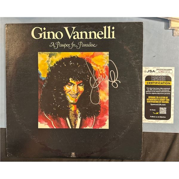 Gino Vannelli - A Pauper in Paradise Autographed Vinyl LP JSA Certified