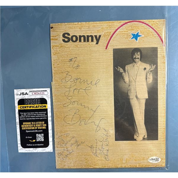 Sonny Bono Signed Photo with Multiple Autographs JSA Certified CM26121