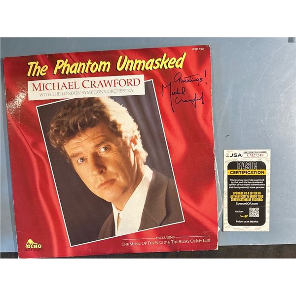 Michael Crawford The Phantom Unmasked Signed Vinyl LP JSA Certified CM27249