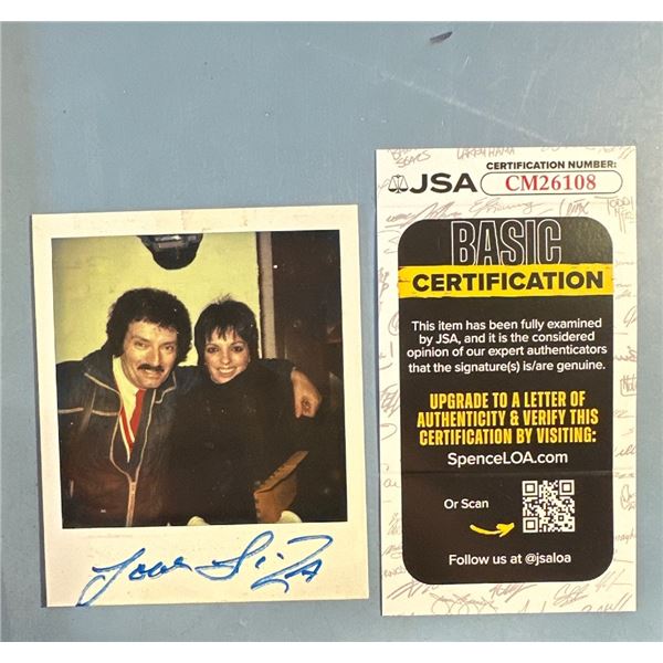 Liza Minnelli Signed "Love Liza" Polaroid Photo JSA Basic Cert CM26108