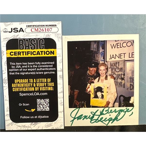 Janet Leigh Autographed Polaroid Photo JSA Certified Basic Cert CM26107