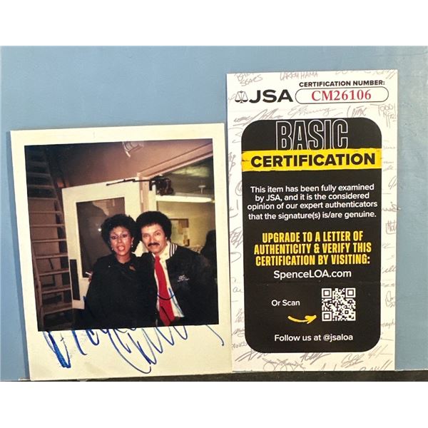 Diahann Carroll signed Autographed Polaroid Photo JSA Authenticated CM26106
