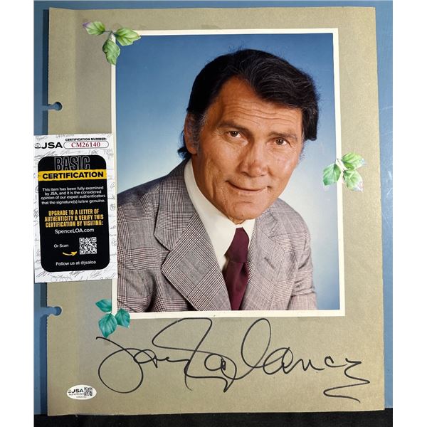 Jack Palance Signed Autographed Photo on Scrapbook Page JSA Certified CM26140
