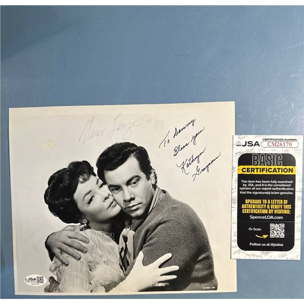 Mario Lanza & Kathryn Grayson Signed Movie Still Photo JSA Authenticated CM26170