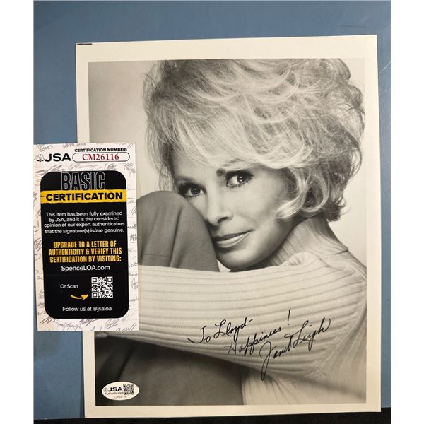 Janet Leigh Autographed B&W Photo JSA Certified CM26116 Personalized