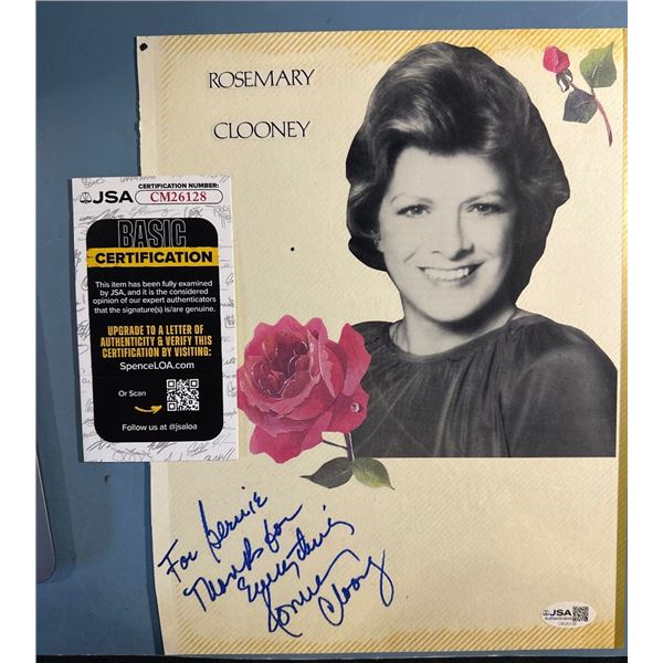 Rosemary Clooney Autographed Signed Photo JSA Certified CM26128