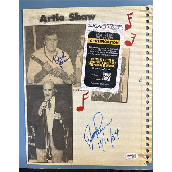 Artie Shaw Signed Autograph Page JSA Certified CM27270