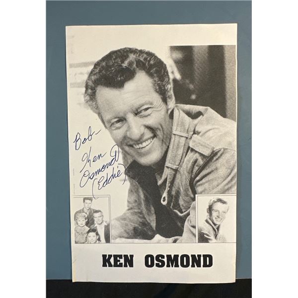 Ken Osmond "Eddie Haskell" Leave It to Beaver Autographed Photo To Bob