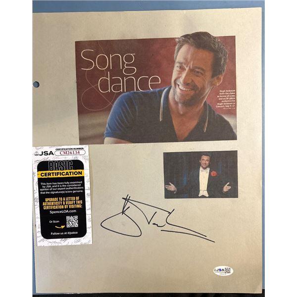 Hugh Jackman Signed Autograph Matted Page Display JSA COA CM26134