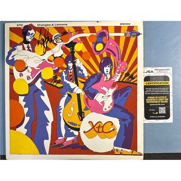 Andy Partridge XTC Signed Album Oranges & Lemons Vinyl LP Record Album JSA Certified CM27271
