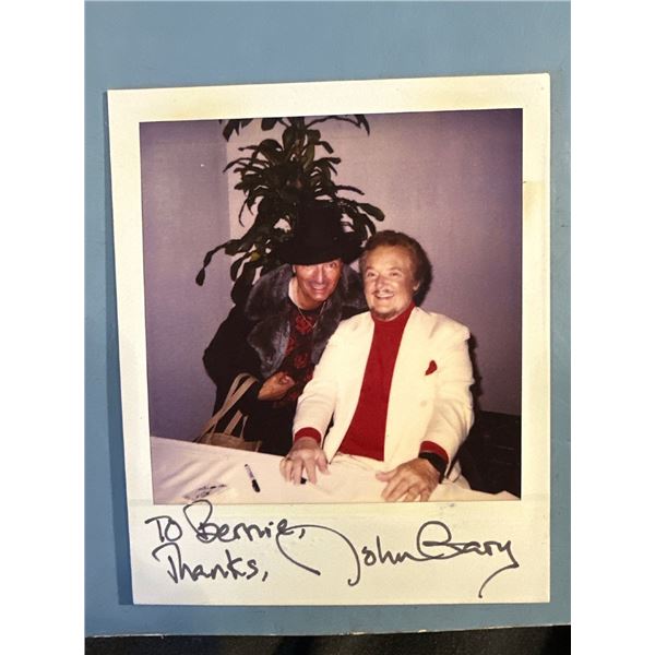 John Gary Autographed Polaroid Photo Signed To Bernie
