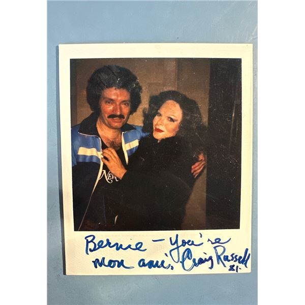 Craig Russell Autographed Polaroid Photo 1981 Signed "You're mon ami"