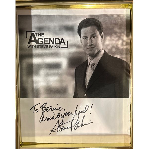 Steve Paikin Autographed Signed Photo The Agenda TV Show Framed
