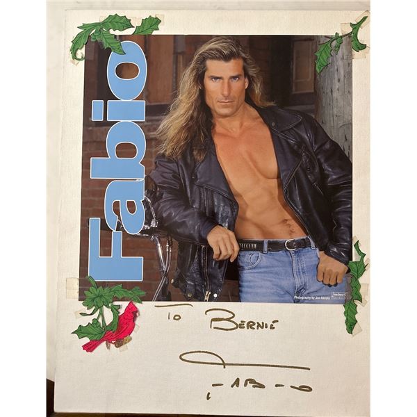 Fabio Autographed Signed Photo on 14x18 Canvas Board Personalized To Bernie