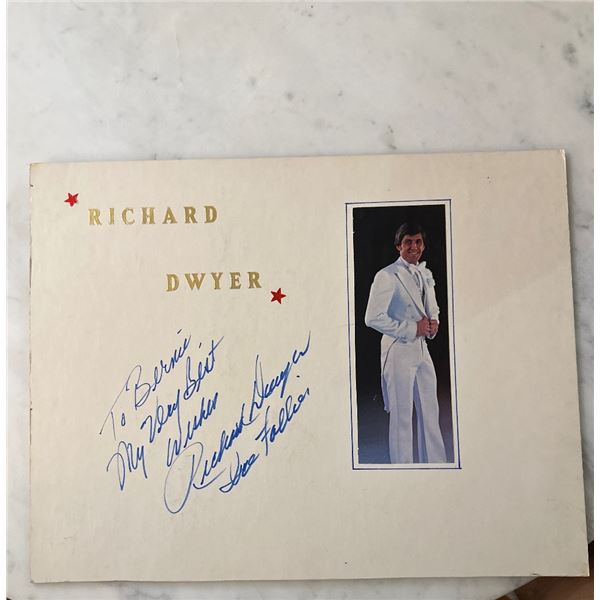 Richard Dwyer 'Mr. Debonair' Ice Follies Signed Autographed Photo Card