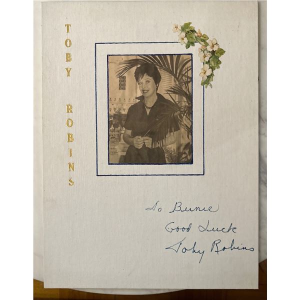 Toby Robins Signed Photo Autograph on 12x16 Grumbacher Canvas Board Actress