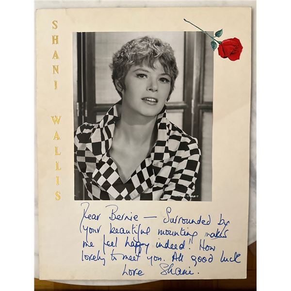 Shani Wallis Signed Photo w/ Handwritten Note on Bienfang Card Stock
