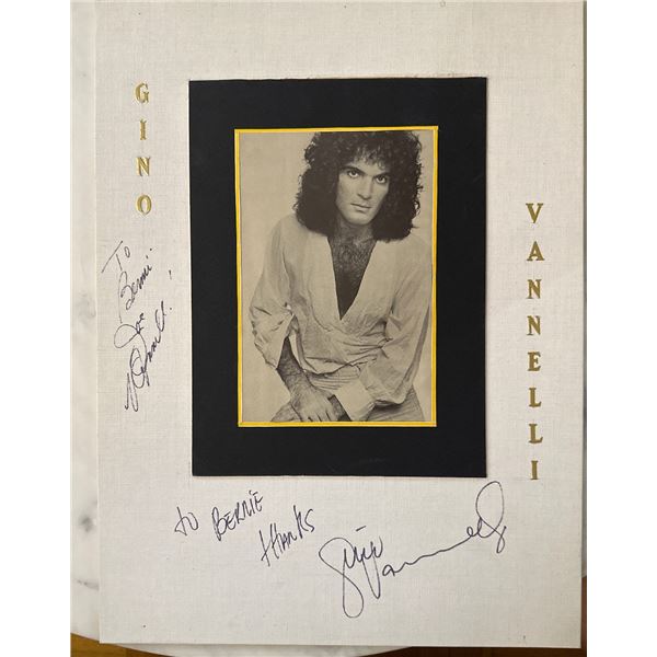 Gino Vannelli Signed Autographed Photo on 12x16 Grumbacher Canvas Board