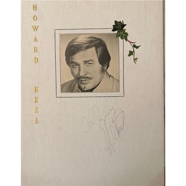 Howard Keel Signed Autographed Photo Mounted on 12x16 Grumbacher Canvas Board