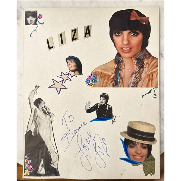 Liza Minnelli Signed Autograph Handmade Collage Memorabilia To Bessie