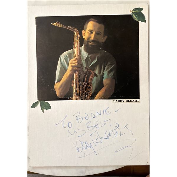 Larry Elgart Autographed Photo on Grumbacher Canvas Board 12x16 Personalized