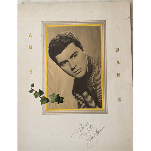 Vintage James Darren Autographed Photo on 14x18 Grumbacher Canvas Board